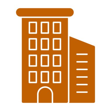 Bina. Web simgesi basit illüstrasyon