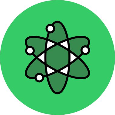 Atom simgesi, basit vektör çizim