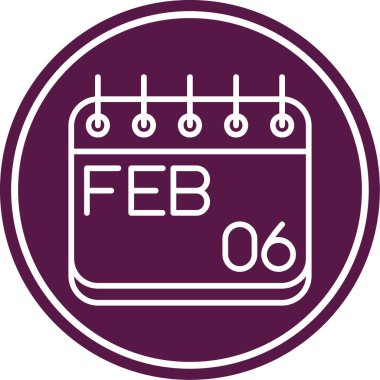 Bir takvim simgesinin vektör illüstrasyonu