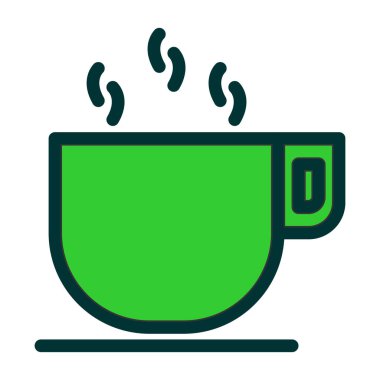 Bir fincan kahve. Basit tasarım