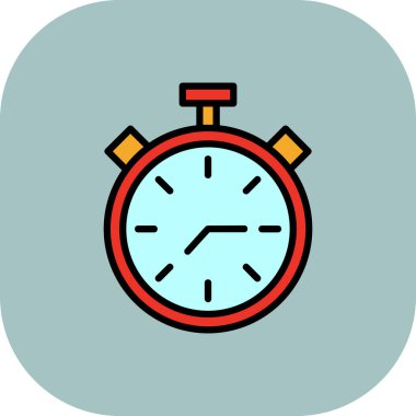 Çalar saat simgesi. Web için zaman alarm vektör simgelerinin özet çizimi