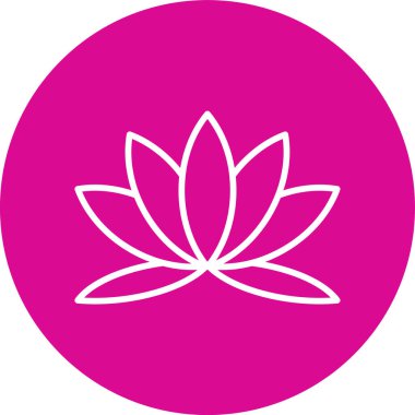 lotus. Web simgesi basit illüstrasyon