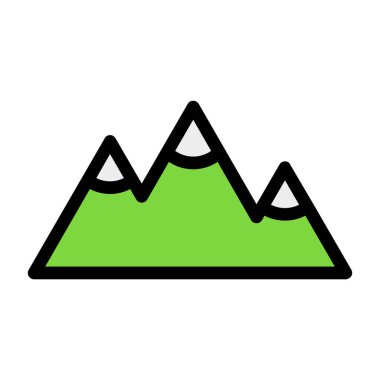 Dağlar Dolu Vektör Simgesi Tasarımı