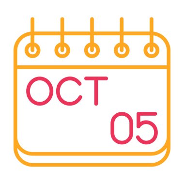 Takvim simgesinin vektör illüstrasyonu