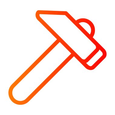 İngiliz anahtarı simgesi. Çizgi biçimi turuncu renk için düz vektör sembolüdür, beyaz arkaplan.