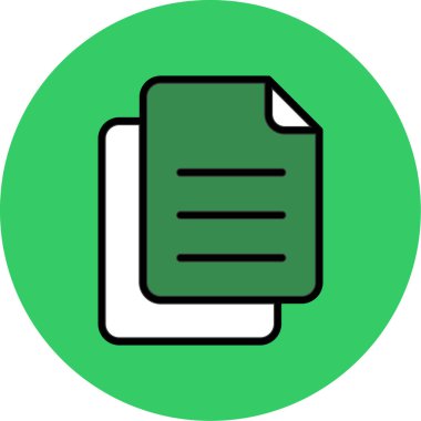 belge simgesi vektör illüstrasyonu