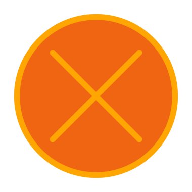 çapraz daire düz vektör simgesi tasarımı