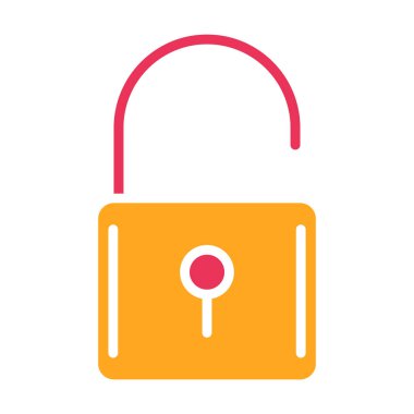 düz vektör simgesini kilitle