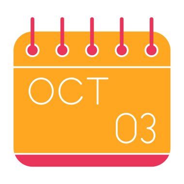 3 Ekim düz renk simgesi.