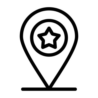 konum çizgisi simgesi, vektör illüstrasyonu