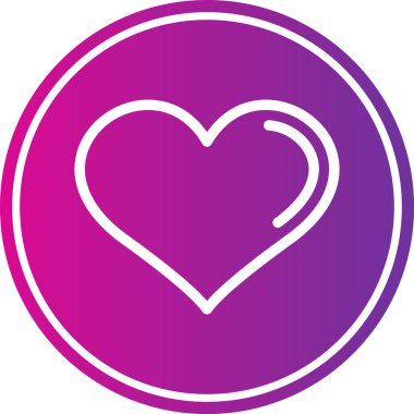 Bir kalp simgesinin vektör illüstrasyonu