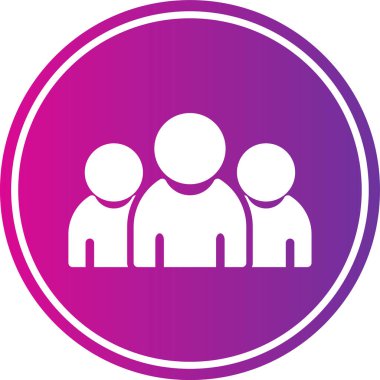 Toplum. Web simgesi basit tasarım