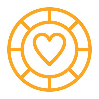 Kalp ikonu vektör illüstrasyonu