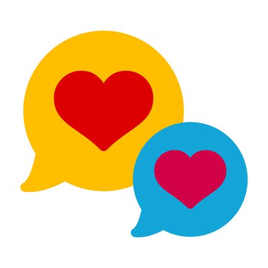 Aşk kalp ikonu vektör illüstrasyonu