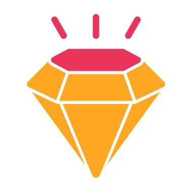 Elmas simgesinin vektör illüstrasyonu