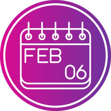 Takvim simgesinin vektör illüstrasyonu