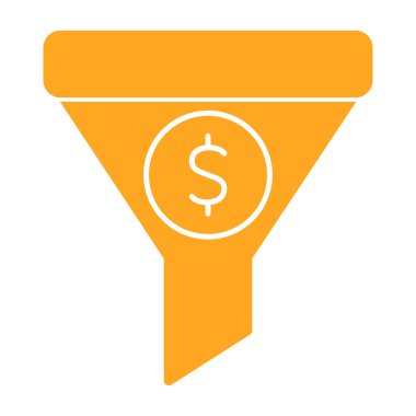 Dolar işareti huni vektör simgesi