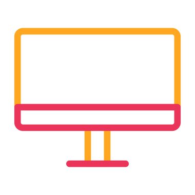 Bilgisayar ekranı. Web simgesi basit illüstrasyon