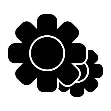 Çiçek vektörü düz simgesi