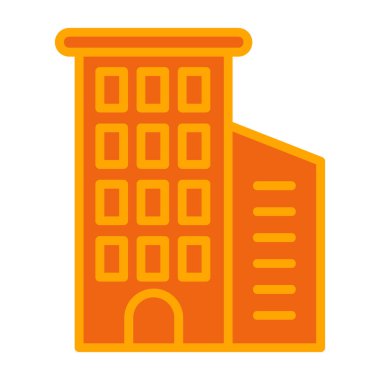 Bina. Web simgesi basit illüstrasyon