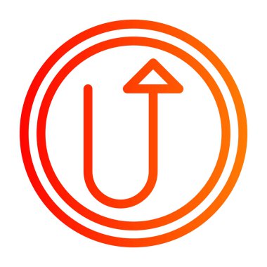 Mektup logosu tasarımı. u harf logo şablonu