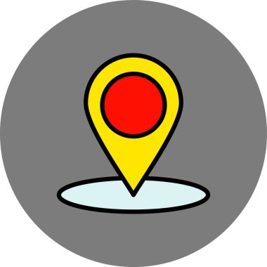 Pin konumu ikon vektör illüstrasyonu