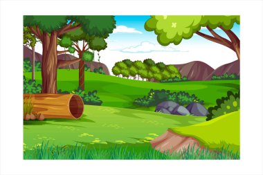 Doğa ormanın arka plan çizimi