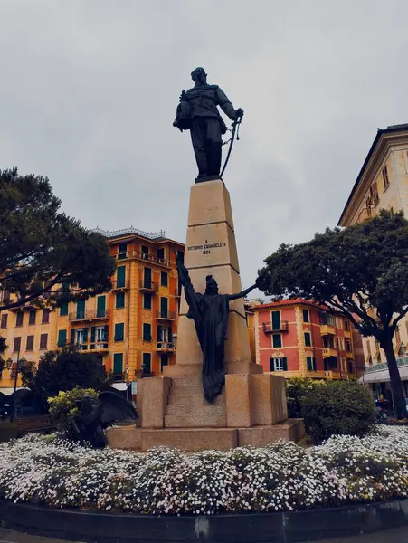 Santa Margherita Ligure - 10 Haziran 2024: Victor Emmanuel Ulusal Anıtı