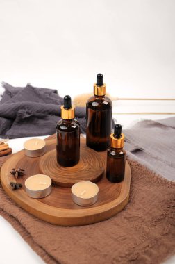 Masada spa ürünleri ve masaj yağı ile kompozisyon