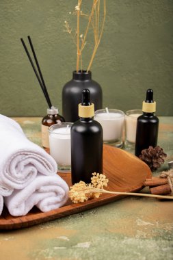 Doğal yağlı spa kavramı