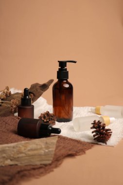 kaplıca tedavisi, ahşap masa, havlu ve sabun, metin için boşluk.