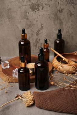 Işık arkaplanındaki spa tedavisiyle bileşim