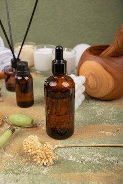 Spa ve sağlık seti, doğal ürünler.