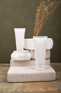 Kopyalama alanı olan beyaz bir arkaplan üzerindeki spa ayarları