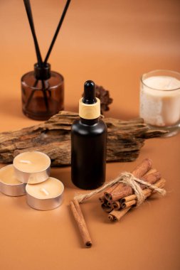 Yağ şişesi, kaplıca ve sağlık konsepti