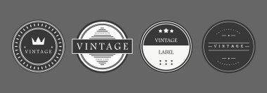  Premium Ürün Markası için Retro Vintage Etiket Rozetleri