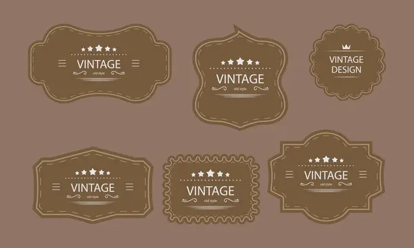 stock vector Vintage Label Design Collection with Ornate Frames