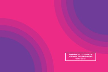 Dairesel ve Çember Şekiller Mor ve Kırmızı Renkler Modern Soyut Arkaplan Geometrik Arkaplan