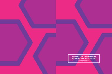 Altıgen Şekiller Mor ve Kırmızı Renkler Modern Soyut Arkaplan Geometrik Arkaplan