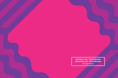 Dalgalı ve Dairesel Şekiller Mor ve Kırmızı Renkler Modern Soyut Arkaplan Geometrik