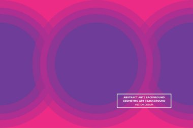Dairesel ve Çember Şekiller Mor ve Kırmızı Renkler Modern Soyut Arkaplan Geometrik Arkaplan