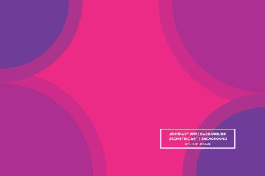 Dairesel ve Çember Şekiller Mor ve Kırmızı Renkler Modern Soyut Arkaplan Geometrik Arkaplan