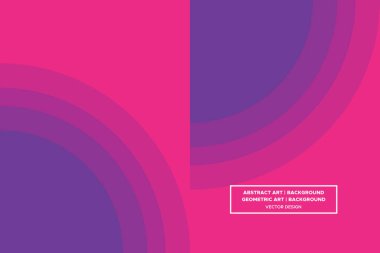 Dairesel ve Çember Şekiller Mor ve Kırmızı Renkler Modern Soyut Arkaplan Geometrik Arkaplan