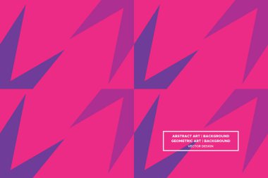 Üçgen ve Üçgen Şekiller Mor ve Kırmızı Renkler Modern Soyut Arkaplan Geometrik