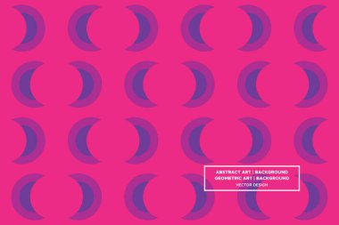 Dairesel ve Çember Şekiller Mor ve Kırmızı Renkler Modern Soyut Arkaplan Geometrik Arkaplan