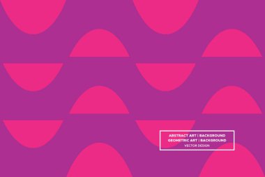 Dairesel ve Çember Şekiller Mor ve Kırmızı Renkler Modern Soyut Arkaplan Geometrik Arkaplan