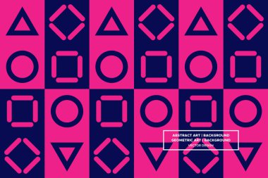 Üçgen ve Çember Şekiller ve Tasarımlar Mor ve Kırmızı Renkler Geometrik Desenler Soyut Desensiz Desenler 