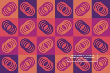 Dairesel ve Çember Şekiller ve Tasarımlar Mor ve Turuncu Renkler Geometrik Desenler Soyut Desensiz Desenler 