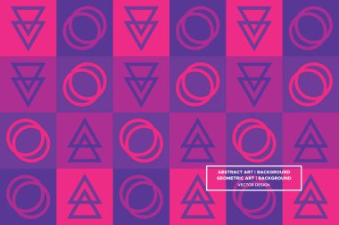 Üçgen ve Çember Şekiller ve Tasarımlar Mor ve Kırmızı Renkler Geometrik Desenler Soyut Desensiz Desenler 