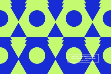 Çember ve Üçgen Şekiller ve Tasarımlar Mavi ve Yeşil Renkler Geometrik Desenler Soyut Desensiz Desenler 